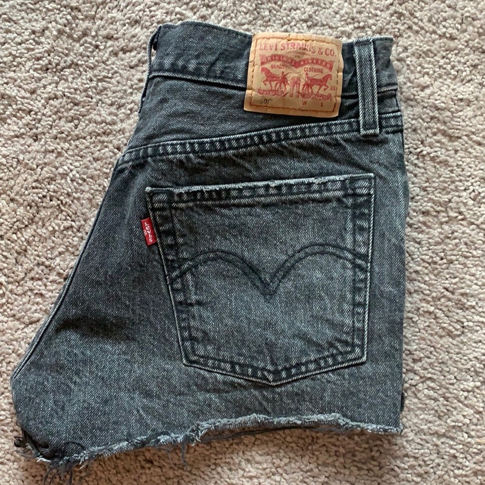 Black levi 501 shorts